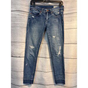 Blank NYC Intro Distressed Skinny Jeans Size 26